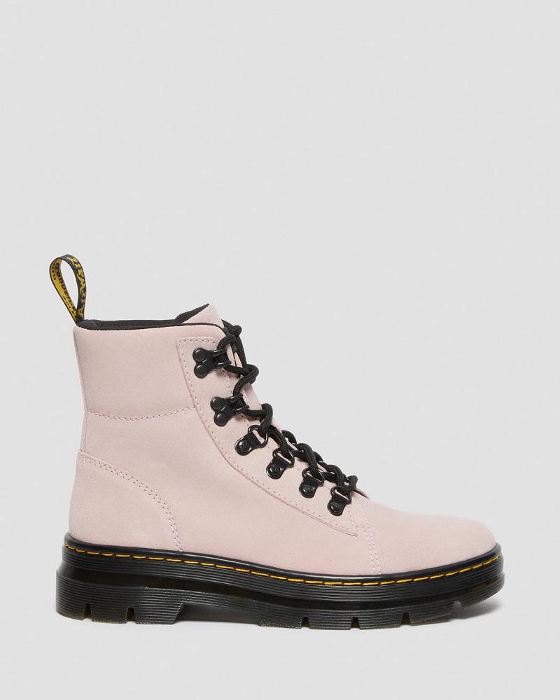 Women's Dr Martens Combs Women Suede Ankle Boots Pink | AU 55PJJ